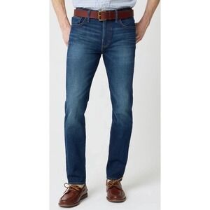 J. Crew Flex Straight Fit Medium Wash Dark Blue Denim Jeans Men's Size 30 X 32